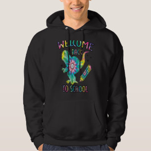 Tie Die Dinosaur Welcome Back To School Team Kinde Hoodie