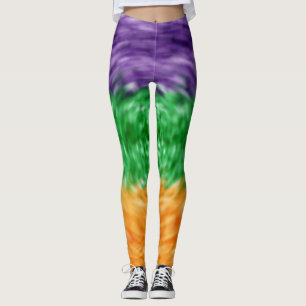 Tie Die Mardi Gras Leggings