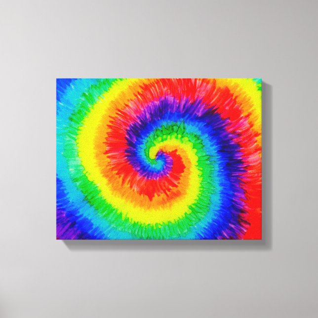 Tie Die Rainbow in Alcohol Ink Canvas Print (Front)
