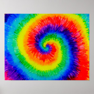 Tie Die Rainbow in Alcohol Ink Poster
