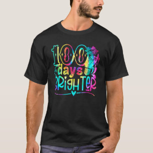Tie Dye 100 Days Brighter Student Happy 100th Day  T-Shirt