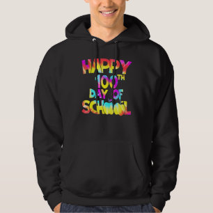 Tie Dye 100 Days Of School 100th Day Of School Tea Hoodie