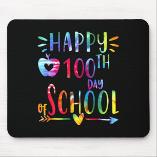 Tie Dye 100 Days Of School 100th Day Of School Tea Mouse Mat