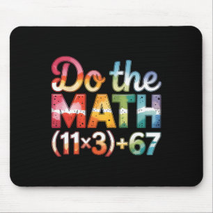 Tie Dye 100 Days School Math Equation Do The Math Mouse Mat