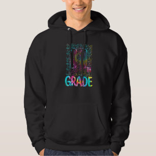 Tie Dye 11th Grade Typography Eleventh Grade Back  Hoodie