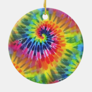 Tie Dye 2 Ceramic Tree Decoration