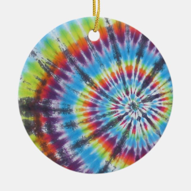 Tie Dye 2 - Most Popular Ceramic Tree Decoration (Front)