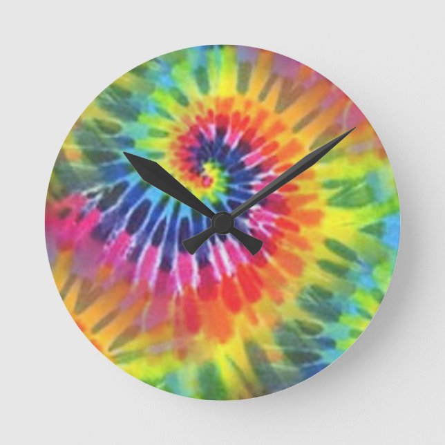 Tie Dye 2 Round Clock (Front)