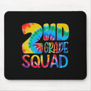 Tie Dye 2nd Grade Squad Teacher Student First Day Mouse Mat