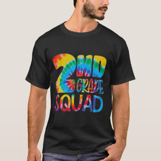 Tie Dye 2nd Grade Squad Teacher Student First Day  T-Shirt