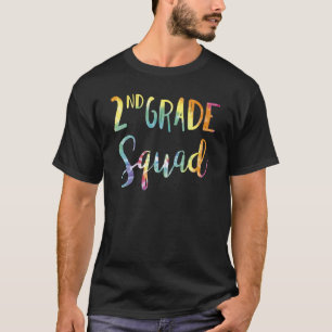 Tie Dye 2nd Grade Squad Teacher Student First Day  T-Shirt
