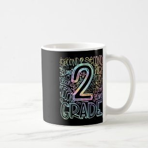 Tie Dye 2nd Grade Typography Team Second Grade Tea Coffee Mug