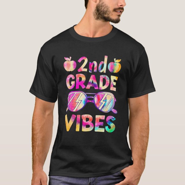 Tie Dye 2Nd Grade Vibes Teacher First Day Of Back T-Shirt (Front)