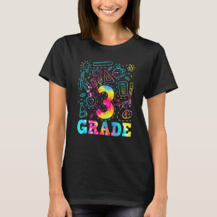 Tie Dye 3rd Grade Typography Team Third Grade Teac T-Shirt