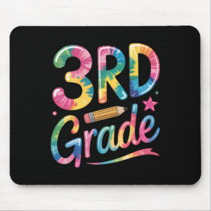 Tie Dye 3rd Grade Vibes Teacher First Day Of Back Mouse Mat