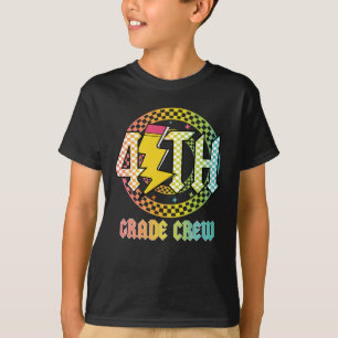 Tie dye 4th Grade First Day Of School Race Theme T-Shirt