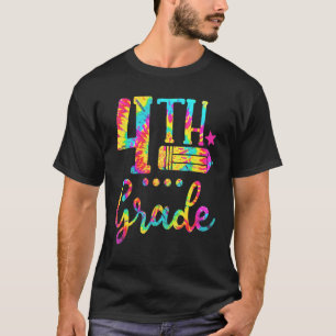 Tie Dye 4th Grade Squad Teacher Student First Day T-Shirt