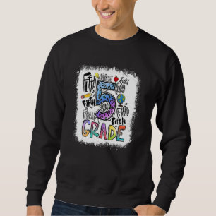 Tie Dye 5th Grade Typography Team Fourth Grade Tea Sweatshirt