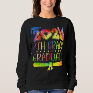 Tie Dye 8th Grade Graduation 2022 Peace Out Toddle Sweatshirt