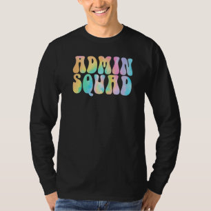 Tie Dye Admin Squad School Secretary Retro Office T-Shirt