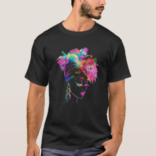 Tie Dye Afro Black Woman Black History Month Afric T-Shirt
