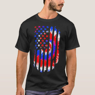 Tie Dye American Flag Patriotic Happy 4th Of July  T-Shirt