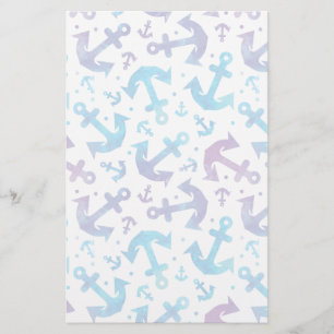 Tie Dye Anchor Pattern 2 Stationery