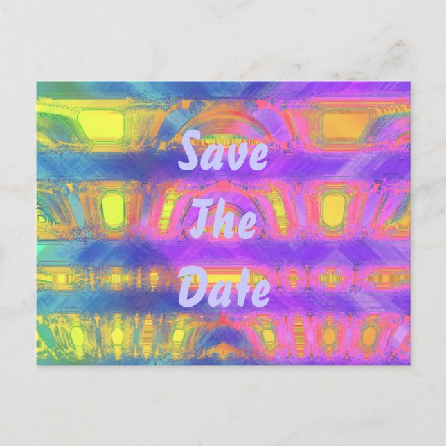 Tie Dye Announcement Postcard (Front)