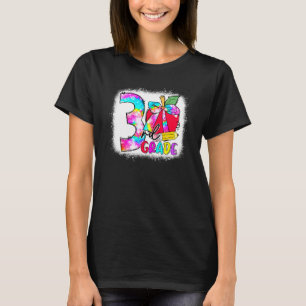 Tie Dye Apple 3rd Grade Student Teacher Back To Sc T-Shirt