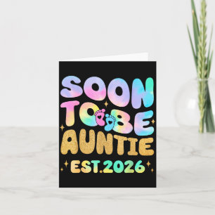 Tie Dye Auntie Promoted To Auntie 2026 Soon To Be  Card