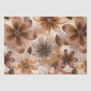 Tie Dye Autumn Floral Tissue Paper