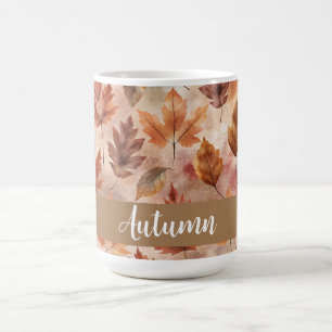 Tie Dye Autumn Leaves Coffee Mug