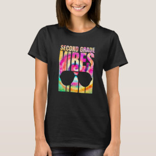Tie Dye Back To School 2nd Grade Vibes First Day T T-Shirt