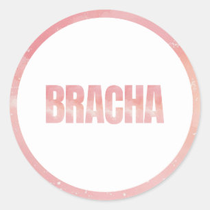 Tie dye bas mitzva birthday classic round sticker