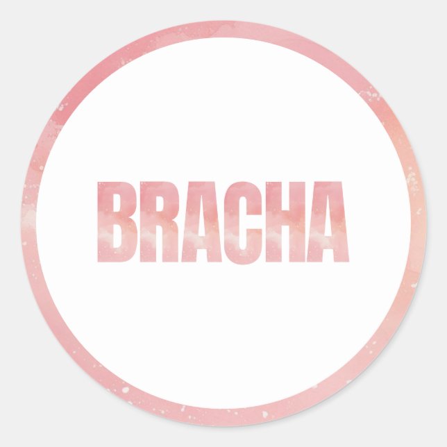 Tie dye bas mitzva birthday  classic round sticker (Front)