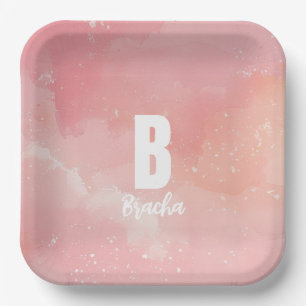 Tie dye bas mitzva birthday  paper plate