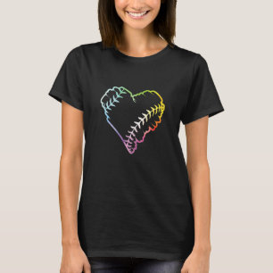 Tie Dye Baseball Heart Baseball Fans Baseball  4 T-Shirt