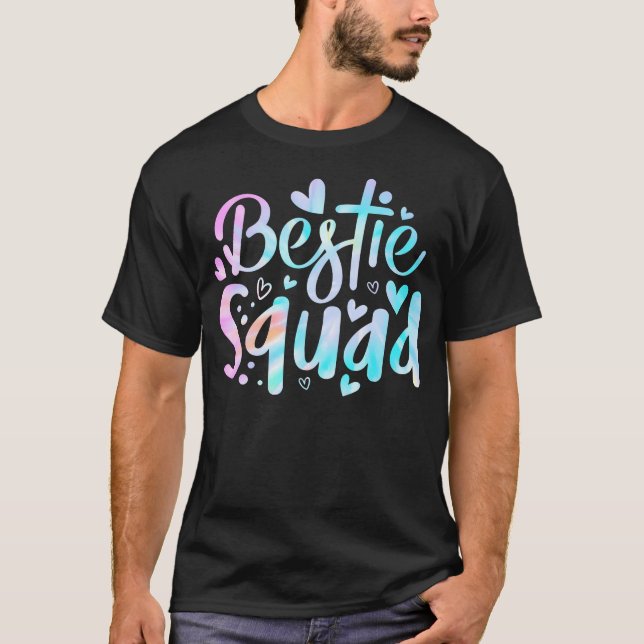 Tie Dye Best Friend Matching Bestie Squad Bff Cute T-Shirt (Front)