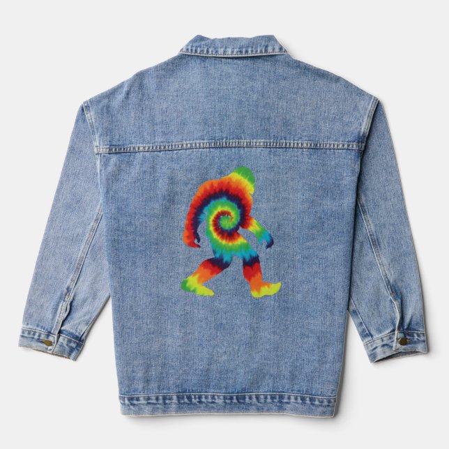 Tie Dye Bigfoot Denim Jacket (Back)