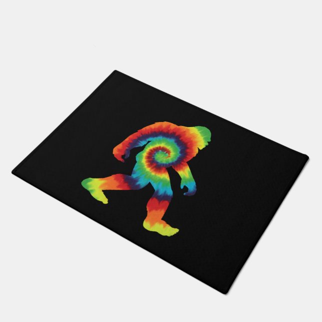 Tie Dye Bigfoot      Doormat (Angled)