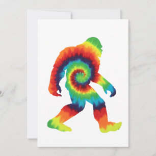 Tie Dye Bigfoot Invitation