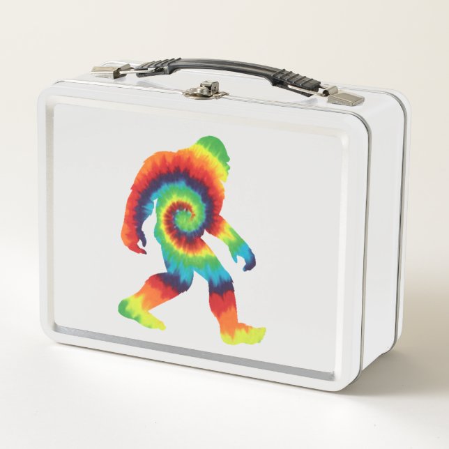 Tie Dye Bigfoot      Metal Lunch Box (Front)