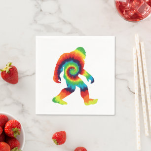 Tie Dye Bigfoot Napkin