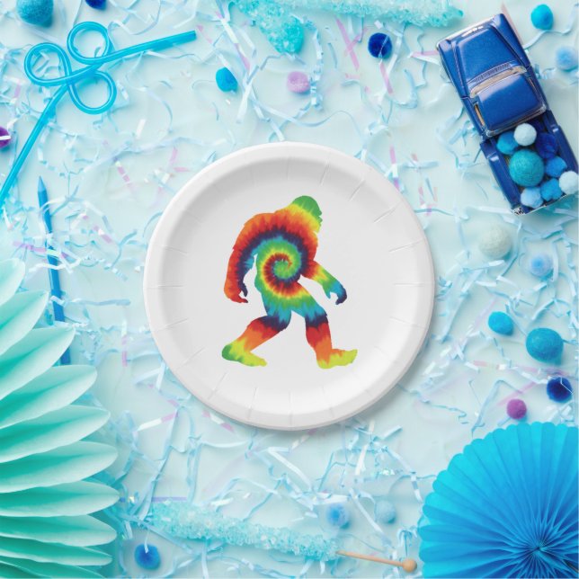 Tie Dye Bigfoot      Paper Plate (Party)
