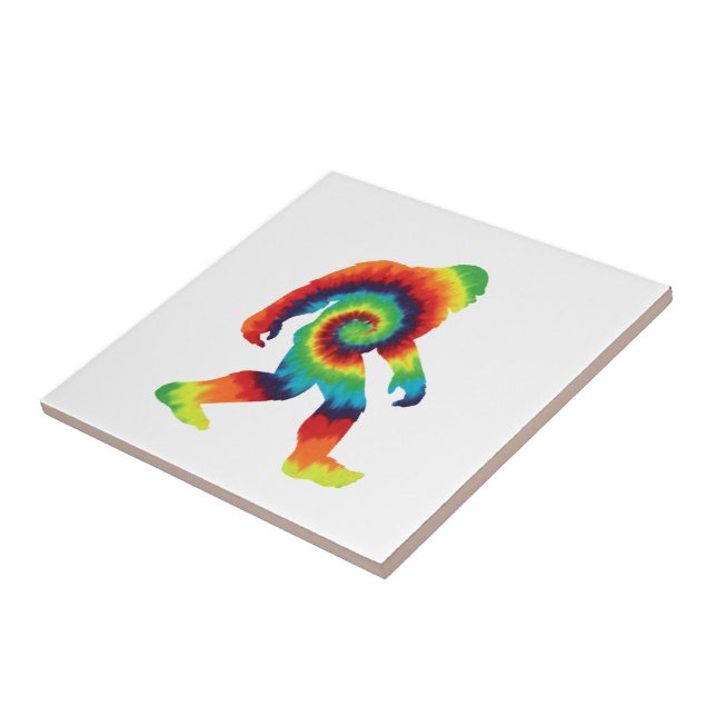 Tie Dye Bigfoot   Tile (Side)