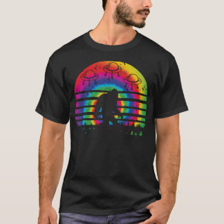 Tie Dye Bigfoot Ufo Abduction T-Shirt