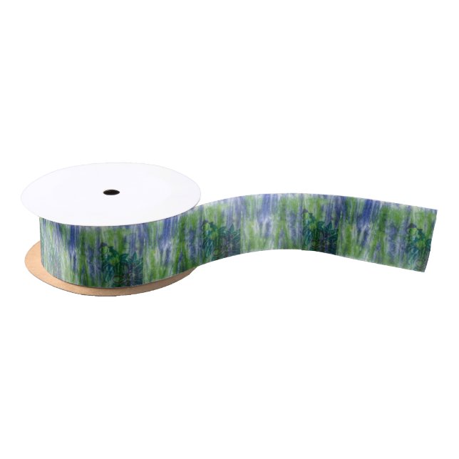 Tie Dye Blue and Green Ribbon for Christmas Satin Ribbon (Spool)