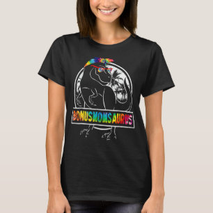 Tie Dye Bonusmomsaurus Bonus Mum Dinosaur Rex Moth T-Shirt