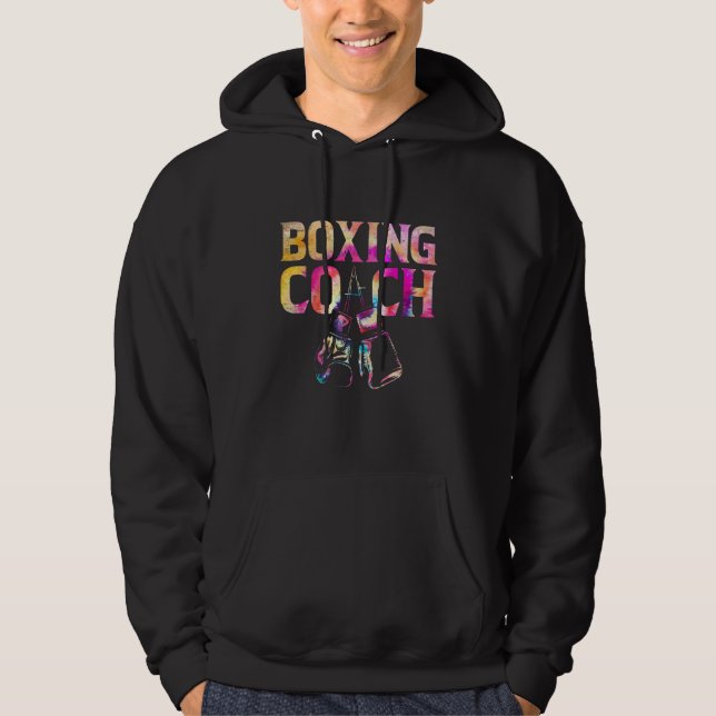 Tie Dye Boxing Coach Gloves Boxer Fighter Kickboxe Hoodie (Front)