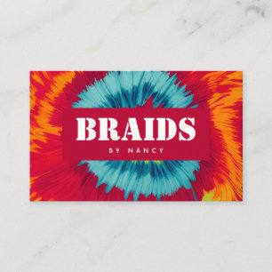 Tie Dye Braids Business Card